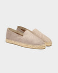 Braided Leather Espadrilles Grey - THE RESORT CO