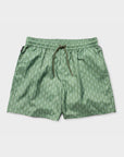 Classic Swim Shorts Green Waves - THE RESORT CO