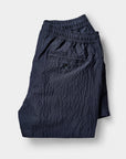 Classic Swim Shorts Navy Seersucker - THE RESORT CO