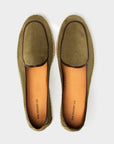 Espadrilles Belgian Loafer Style Olive Suede - THE RESORT CO