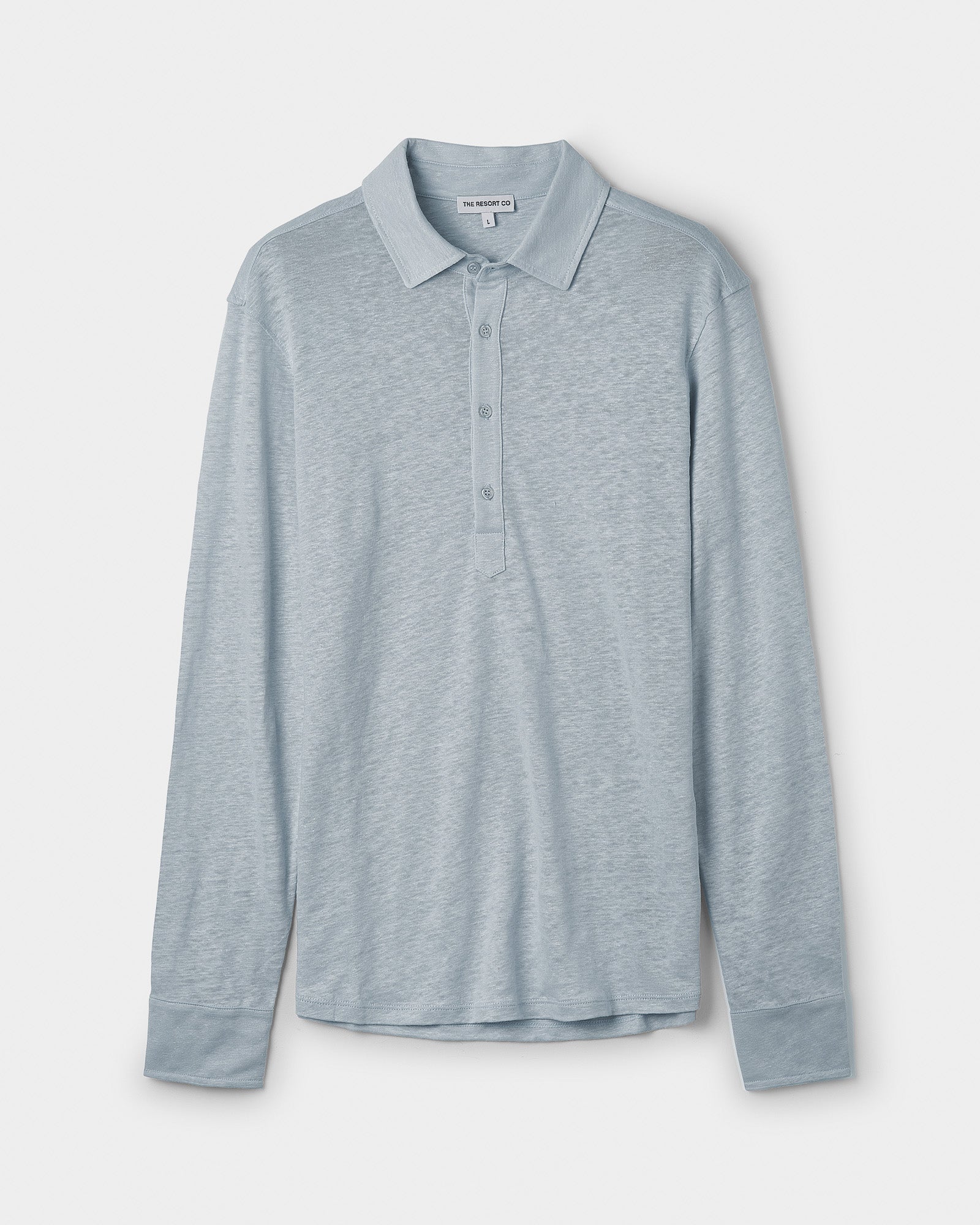 Linen Jersey Popover Light Blue, XS
