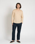Linen Jersey Popover Sand - THE RESORT CO