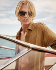 Linen Jersey Shirt Camel - THE RESORT CO