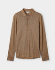 Linen Jersey Shirt Camel - THE RESORT CO