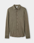 Linen Jersey Shirt Khaki - THE RESORT CO