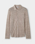 Linen Jersey Shirt Sand Melange - THE RESORT CO