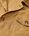 Linen Overshirt Caramel - THE RESORT CO