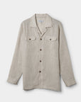 Linen Overshirt Oatmeal - THE RESORT CO