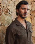 Linen Overshirt Sandalwood - THE RESORT CO