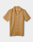 Linen Resort Shirt Caramel - THE RESORT CO