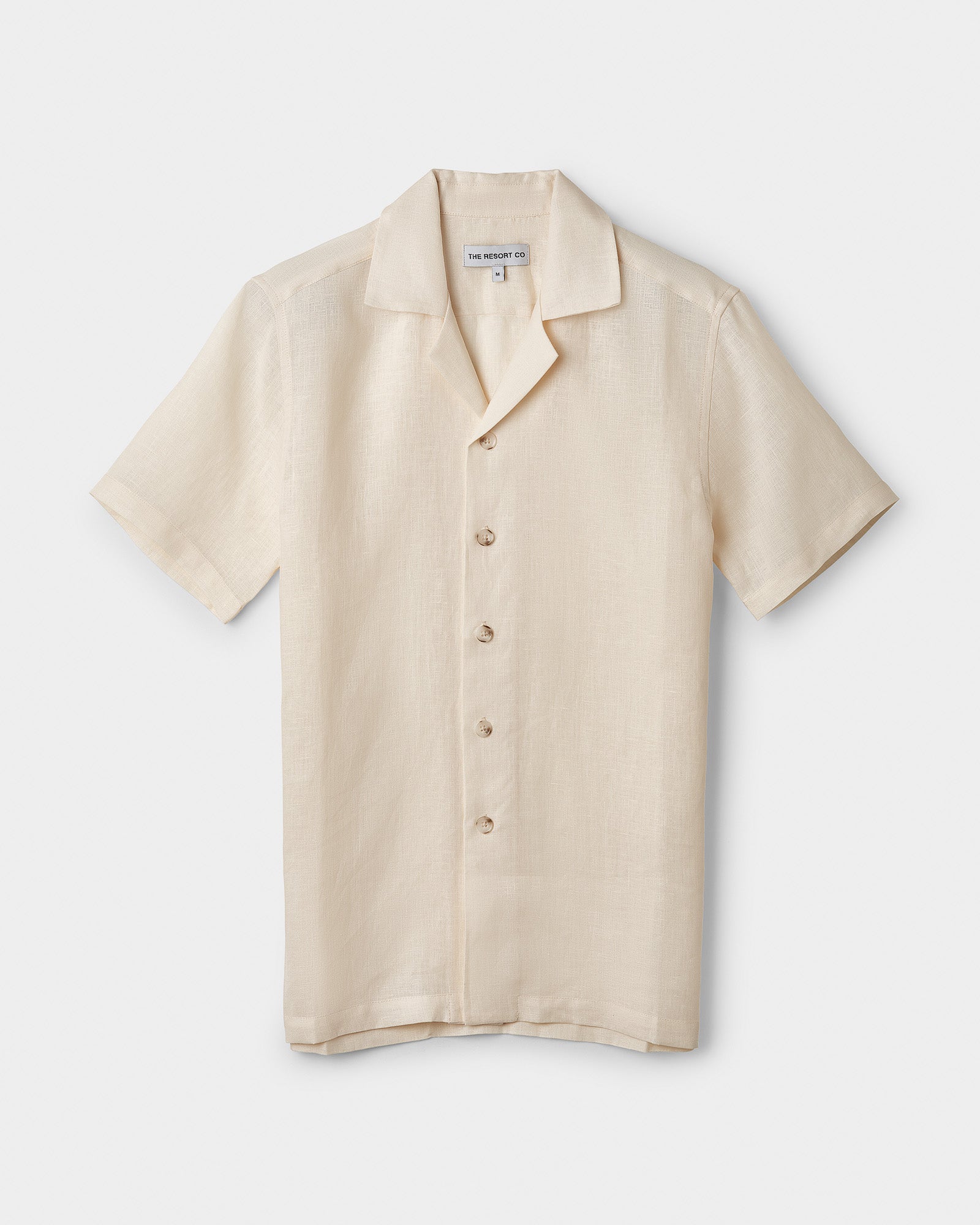 Linen Resort Shirt Ivory, L Linen Resort Shirt Ivory, L