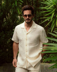 Linen Resort Shirt Ivory - THE RESORT CO