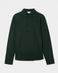 Long - sleeve Piqué Polo Deep Green - THE RESORT CO