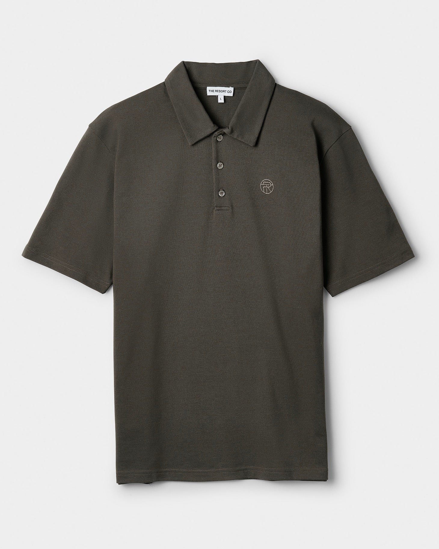Piqué Polo Shirt Khaki - THE RESORT CO