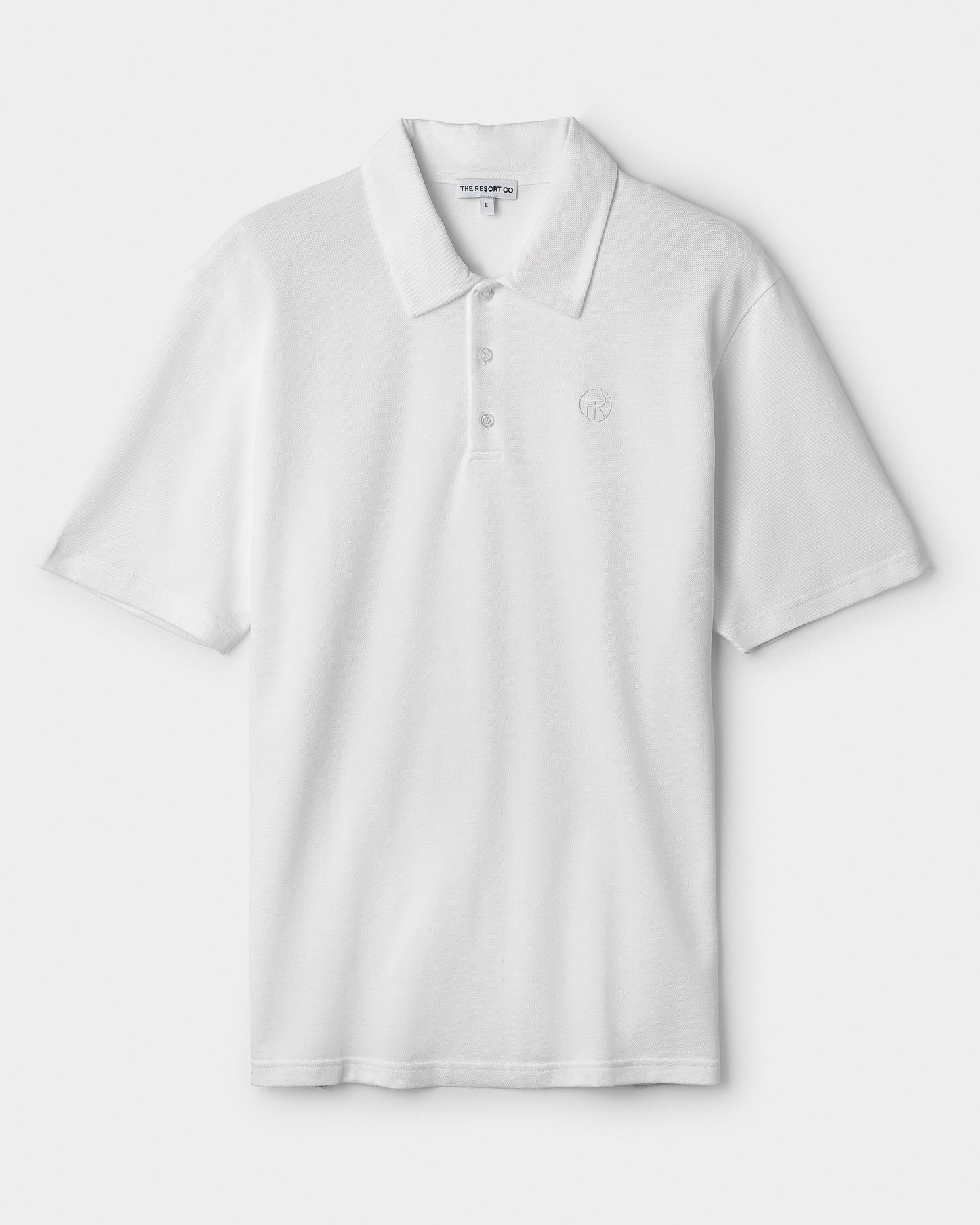 Piqué Polo Shirt White - THE RESORT CO