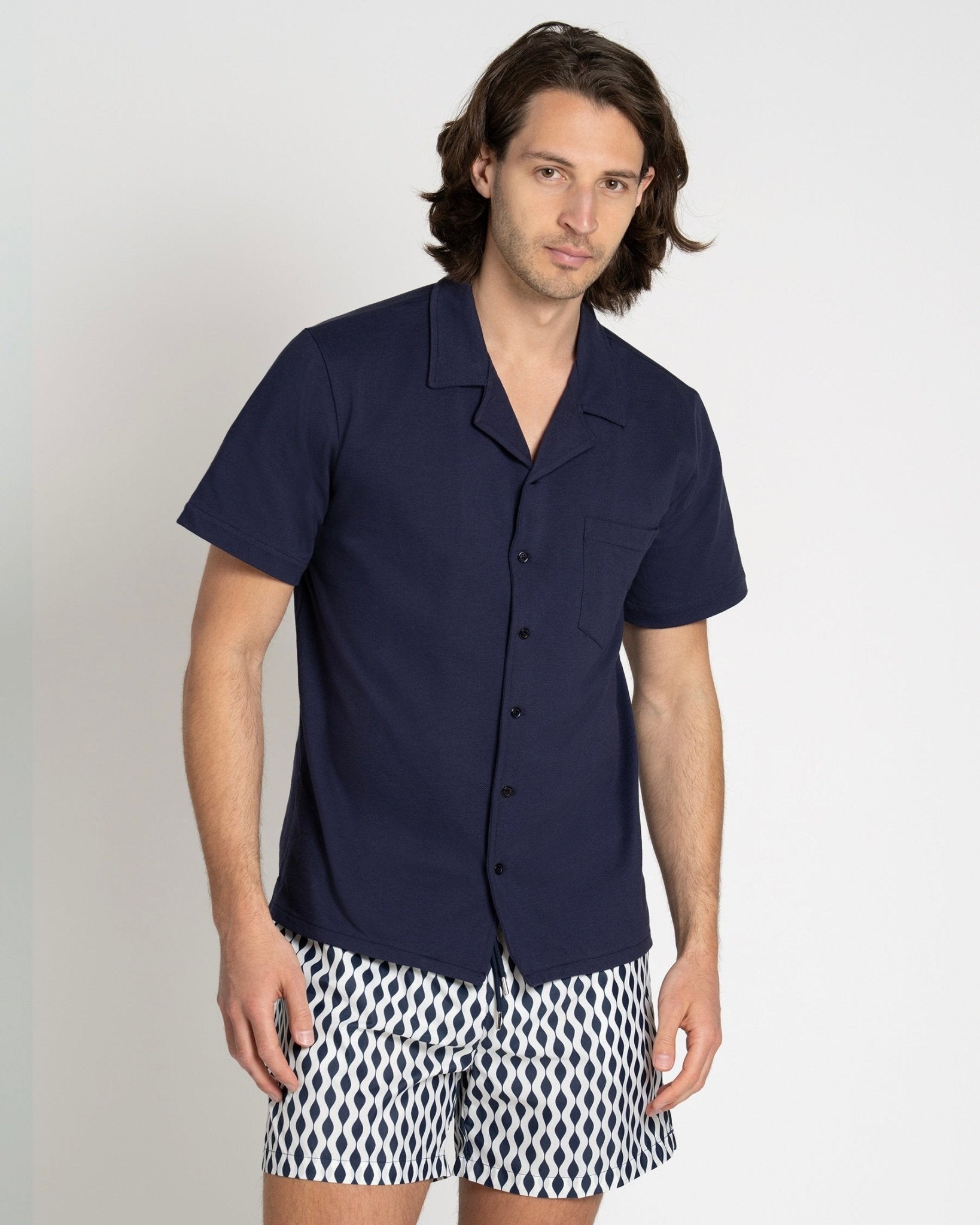 Piqué Resort Shirt Navy – THE RESORT CO