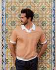 Resort Polo Shirt Camel / White - THE RESORT CO