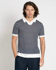Resort Polo Shirt Navy striped - THE RESORT CO