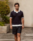 Resort Polo Shirt Navy / White - THE RESORT CO
