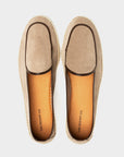 Sand Suede Belgian Loafer Style Espadrilles - THE RESORT CO