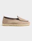 Sand Suede Belgian Loafer Style Espadrilles - THE RESORT CO