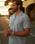 Seersucker Resort Shirt Sage - THE RESORT CO