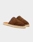 Slip-in Espadrilles Dark Brown Suede - THE RESORT CO