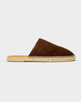 Slip-in Espadrilles Dark Brown Suede - THE RESORT CO