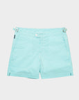Tailored Swim Shorts Turquoise Seersucker - THE RESORT CO