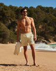 Tailored Swim Shorts Yellow Stripe Seersucker - THE RESORT CO