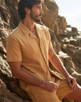 Terry Short Sleeve Shirt Caramel - THE RESORT CO