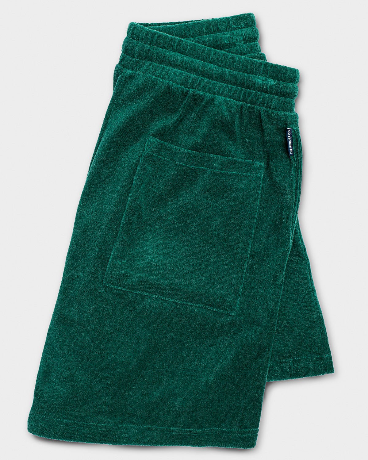 Blue Green Striped Terry Shorts