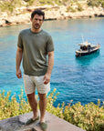 Linen Drawstring Shorts Oatmeal - THE RESORT CO