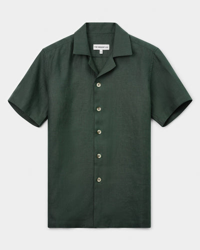 Linen Resort Shirt Eucalyptus - THE RESORT CO