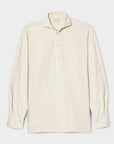 Piqué Popover Shirt Ivory - THE RESORT CO