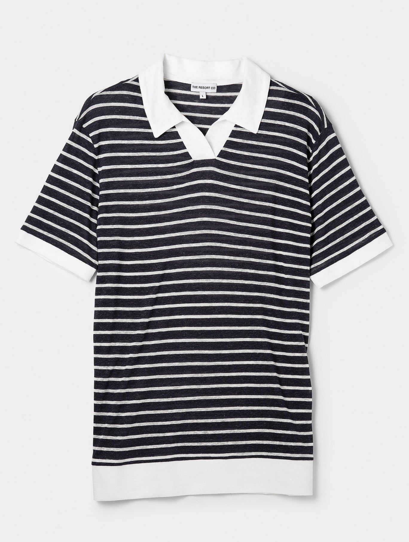 Resort Polo Shirt Navy striped - THE RESORT CO