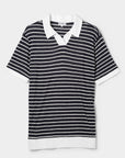Resort Polo Shirt Navy striped - THE RESORT CO