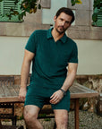 Terry Polo Shirt Emerald Green - THE RESORT CO