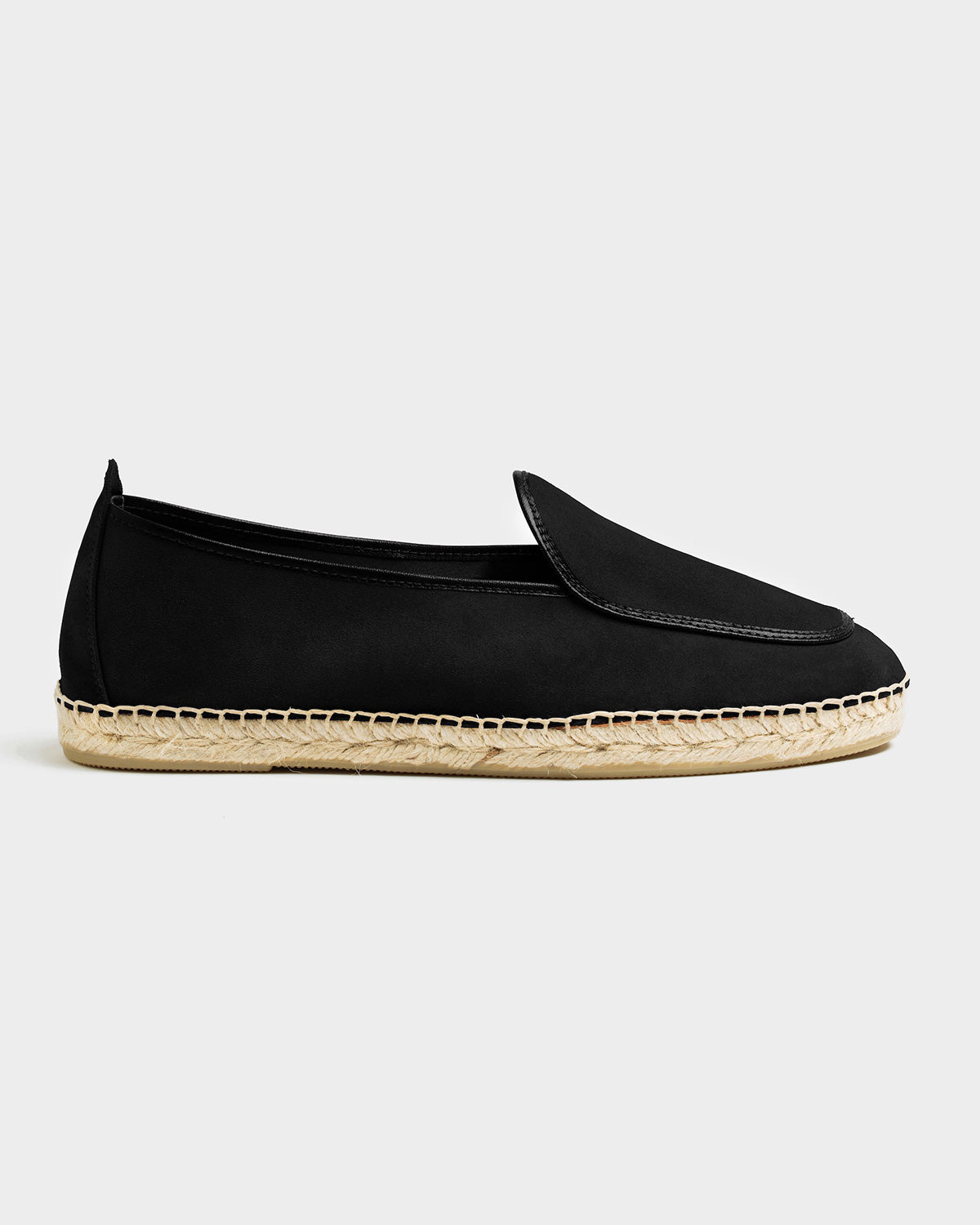 Espadrilles Belgian Loafer Style Black Suede