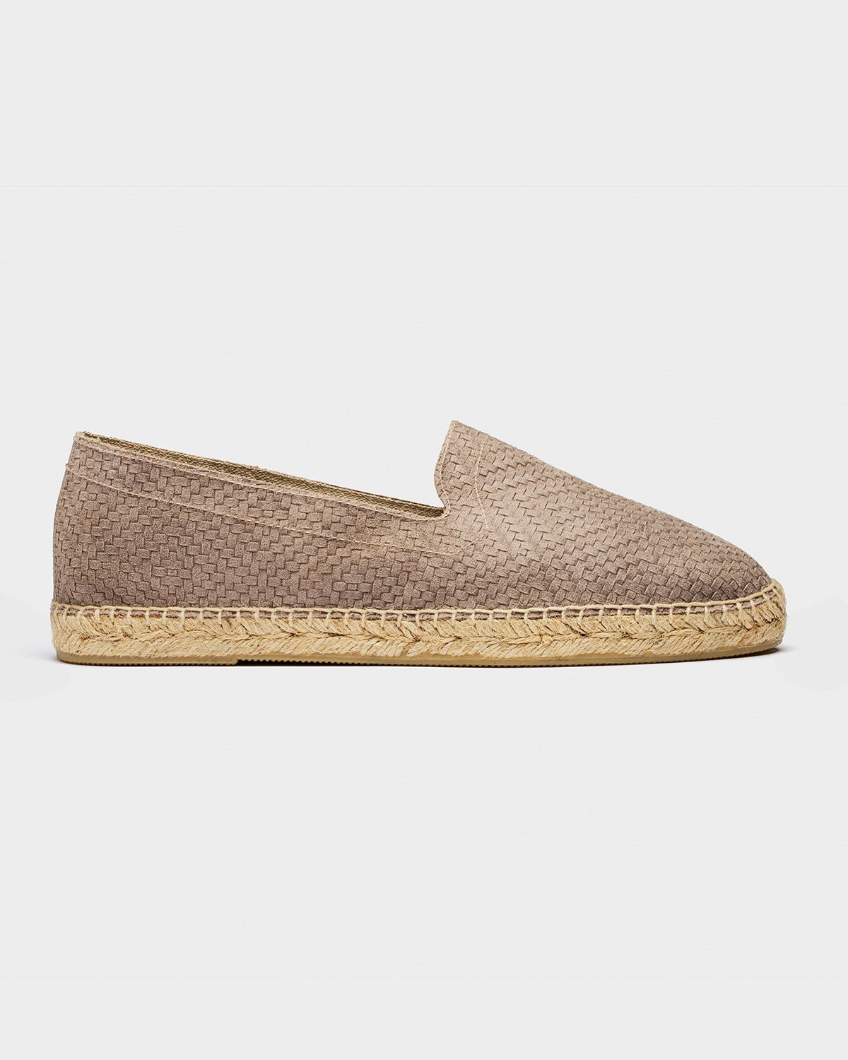 Braided Leather Espadrilles Grey - THE RESORT CO