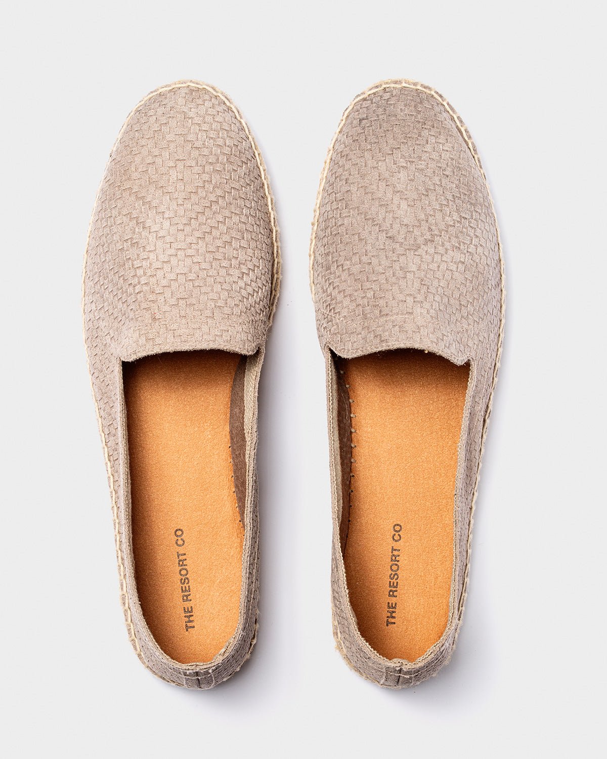 Braided Leather Espadrilles Grey - THE RESORT CO