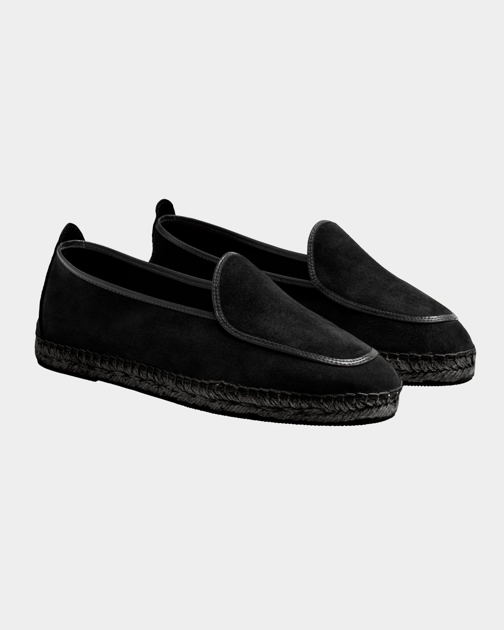 Espadrilles Belgian Loafer All Black Suede - THE RESORT CO