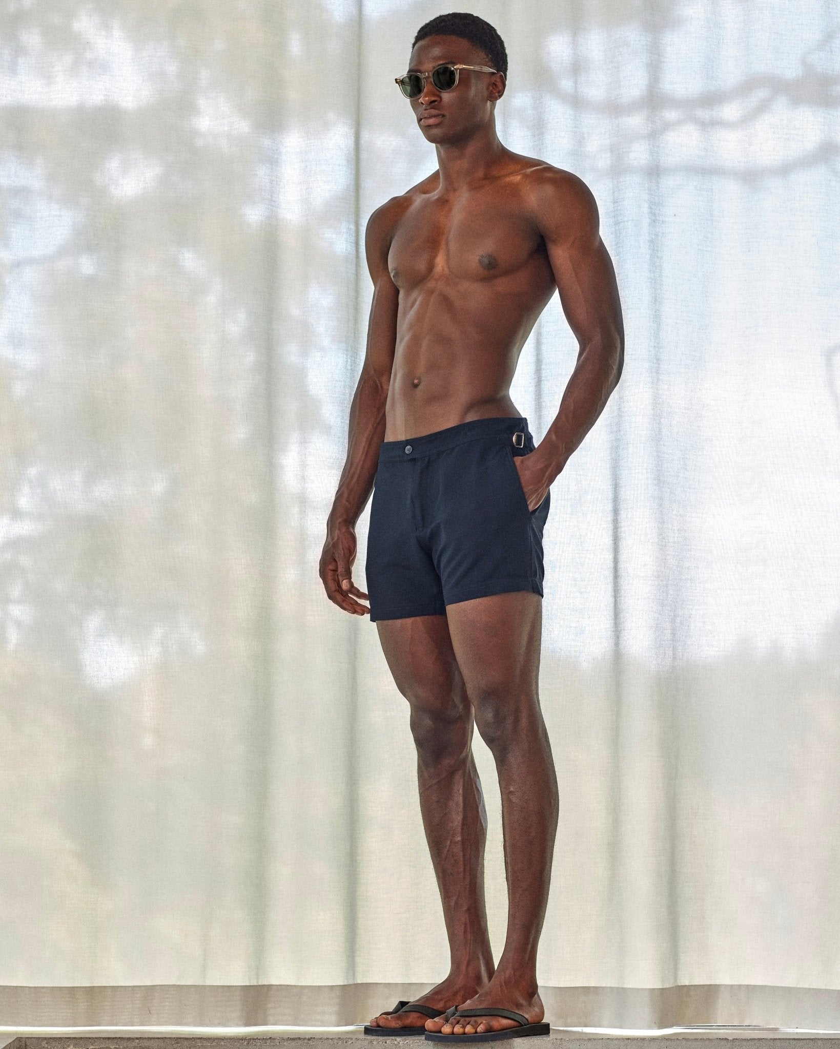 Grand Tour Swim Shorts Black - THE RESORT CO