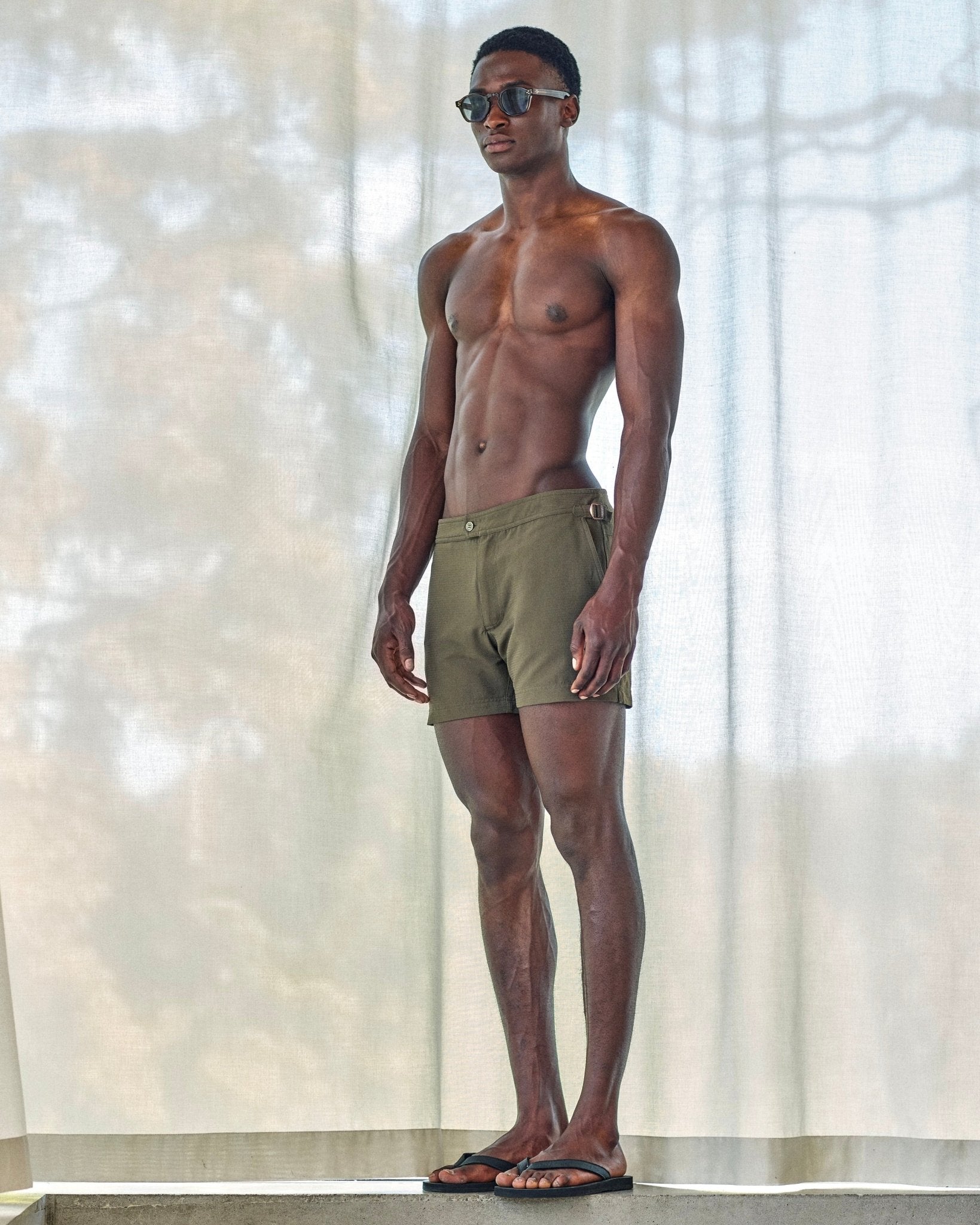 Grand Tour Swim Shorts Olive - THE RESORT CO