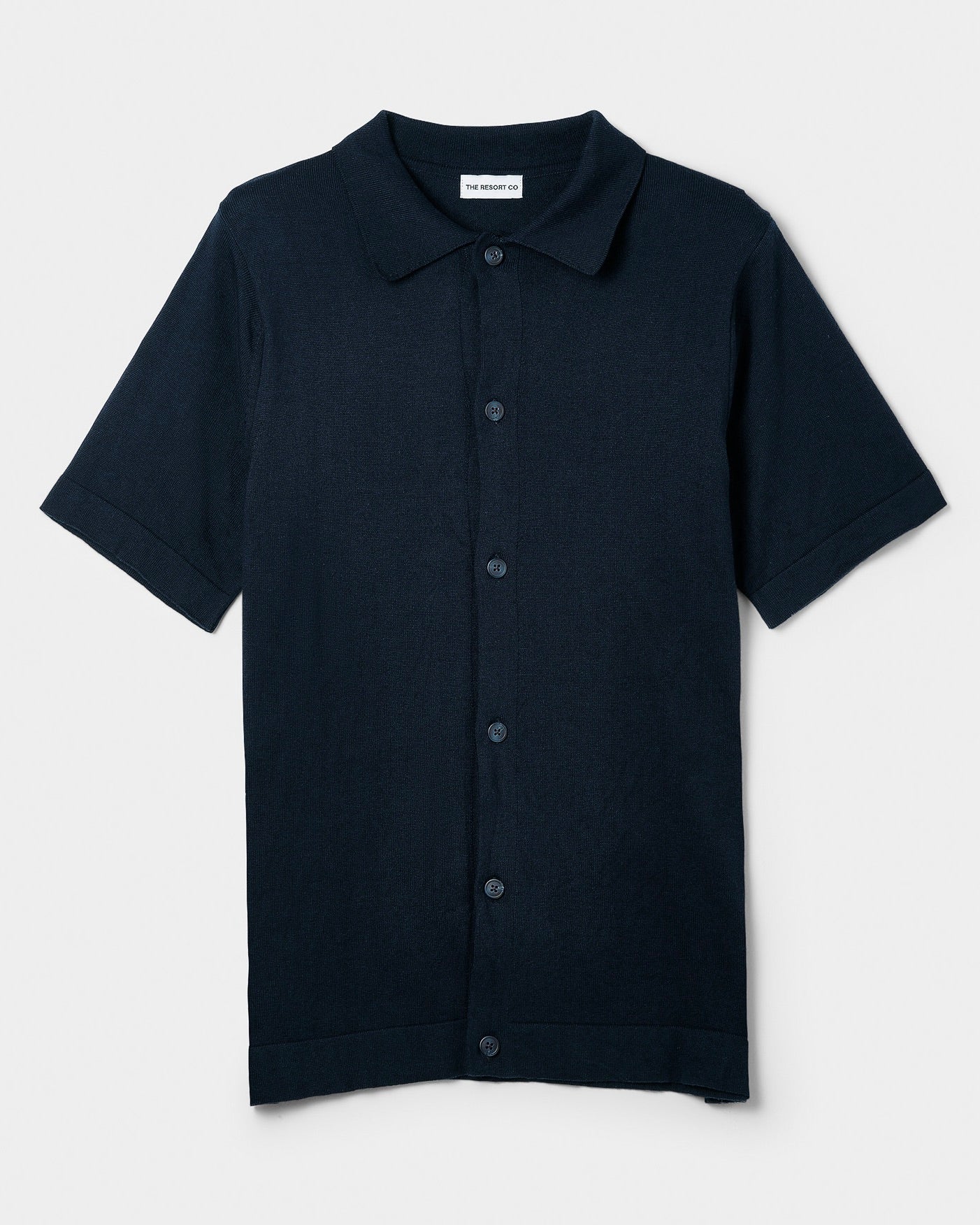 Knitted Shirt Navy - THE RESORT CO