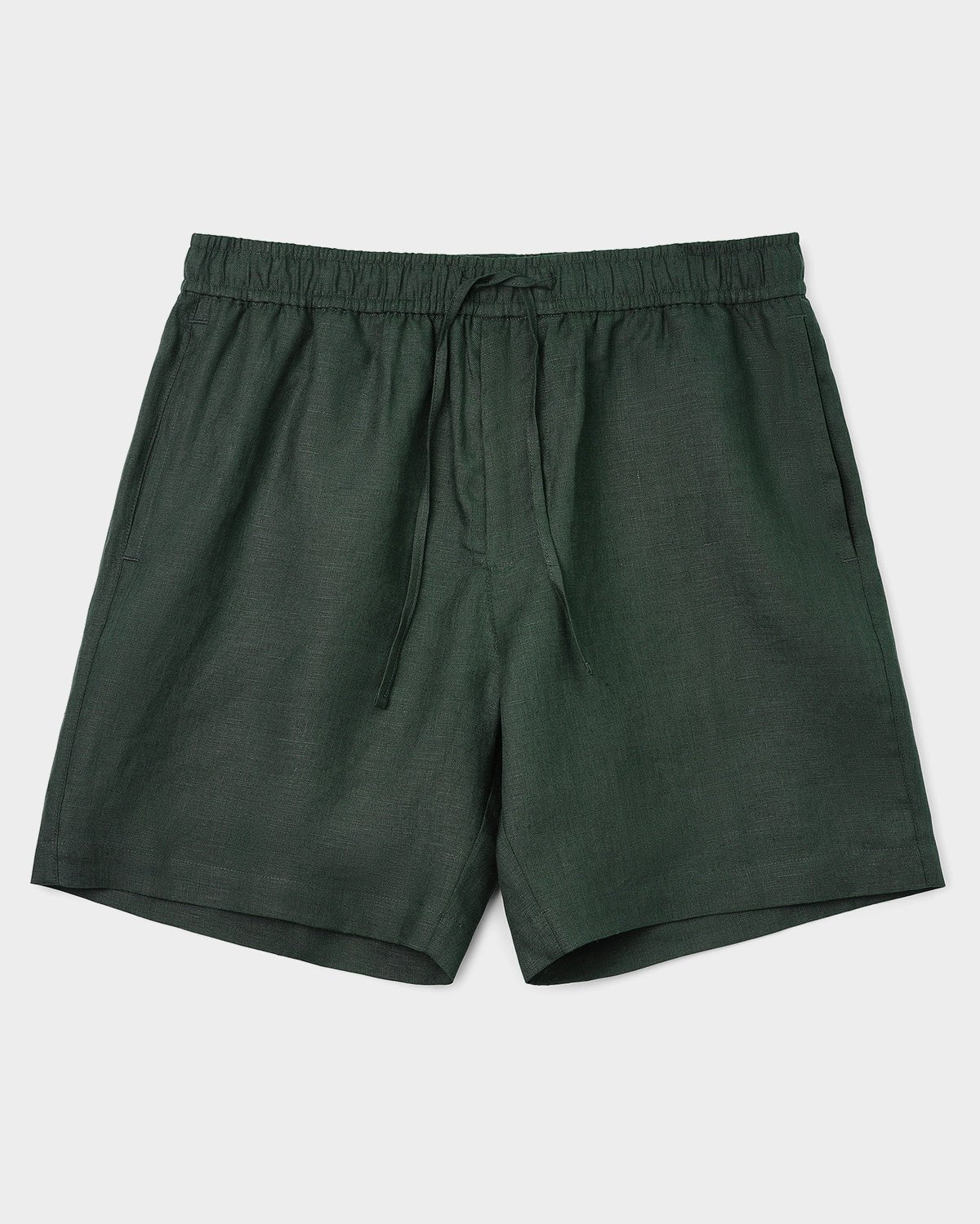 Linen Drawstring Shorts Eucalyptus - THE RESORT CO