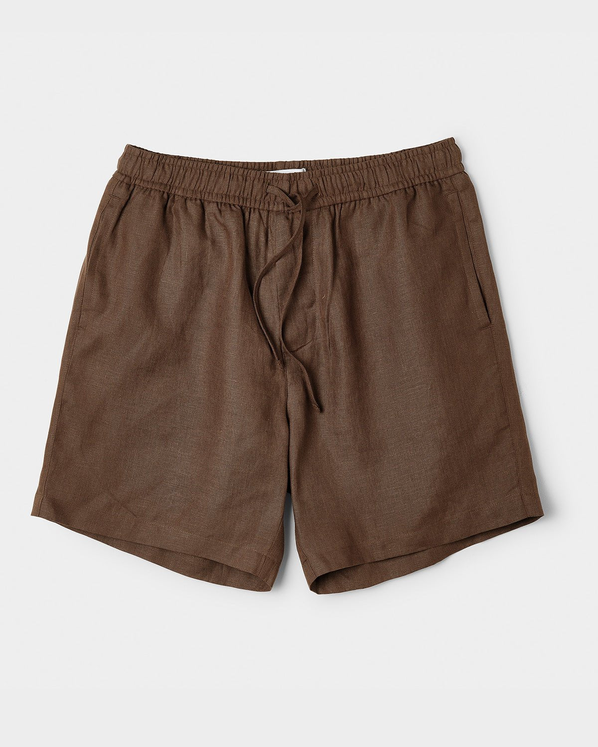 Linen Drawstring Shorts Sandalwood - THE RESORT CO