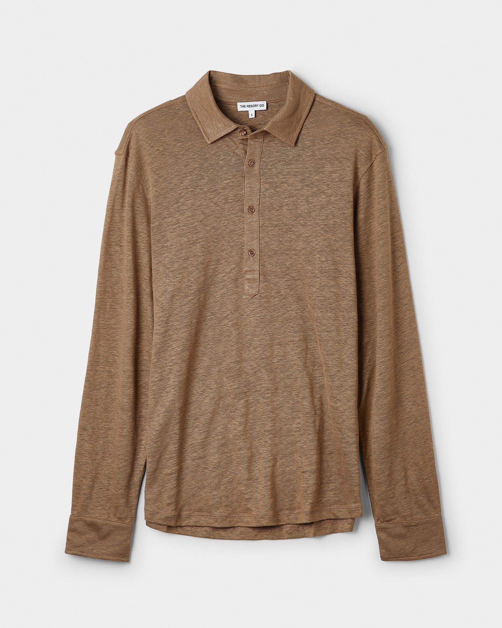 Linen Jersey Popover Camel - THE RESORT CO