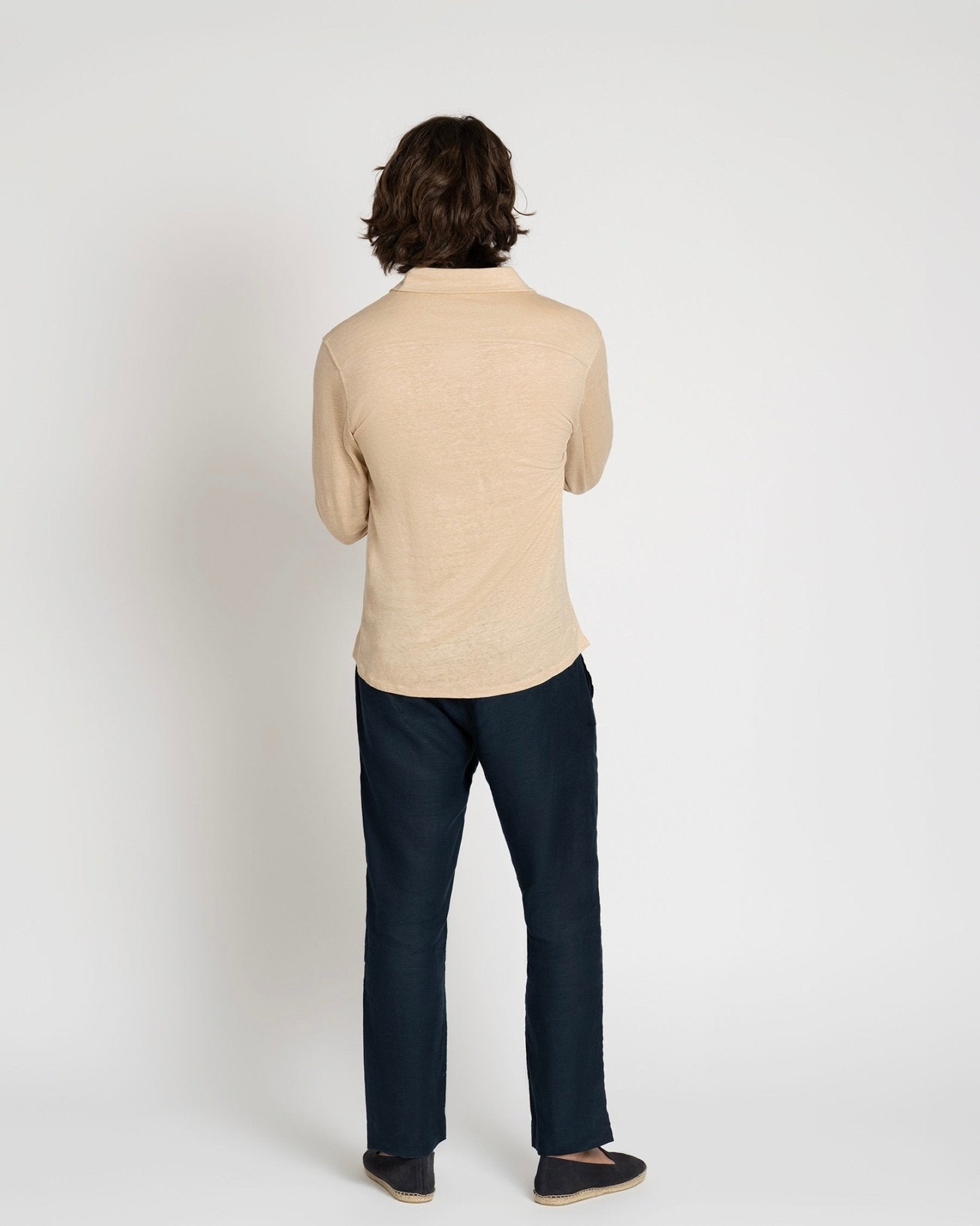 Linen Jersey Popover Sand - THE RESORT CO