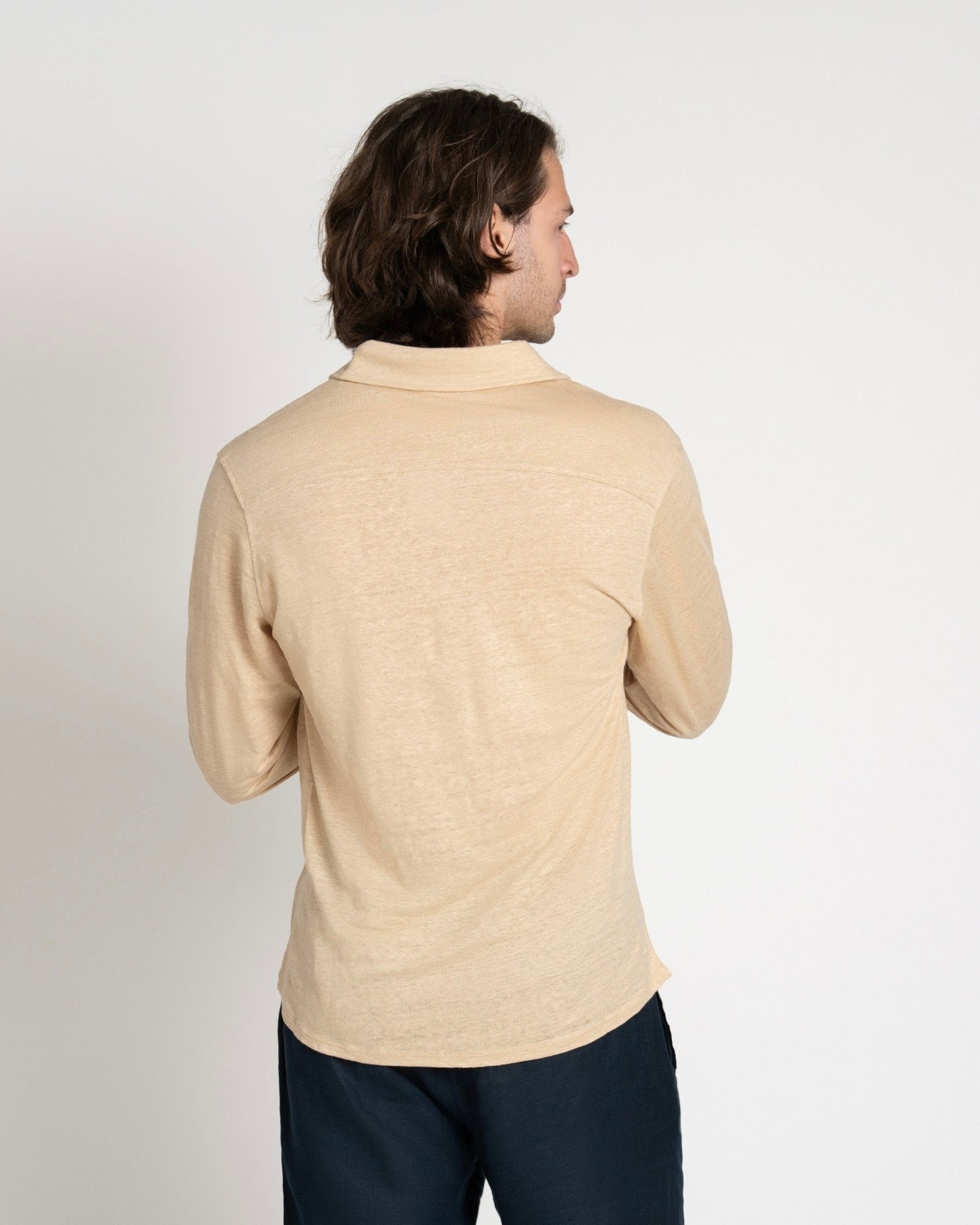 Linen Jersey Popover Sand – THE RESORT CO